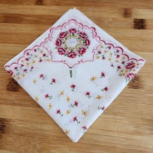 Vintage Floral Printed Hankie